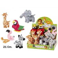 ANIMALES SALVAJES PELUCHE 22CM