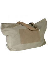 BOLSO LONA BEIGE PLAYA CRUDO