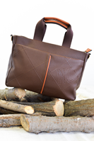 Bolso vegano contraste marron