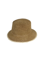 Sombrero ganchillo borde tostado talla 57 ajustable