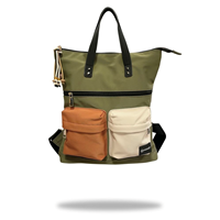 Mochila Kronos kaki bolsillos