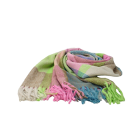 Bufanda cuadros constraste flecos ZARUCHO