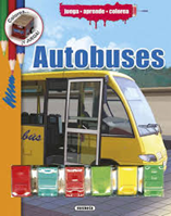Libro autobuses juega aprende colorea