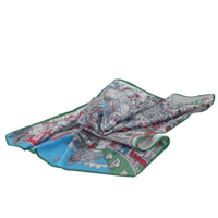 Pañuelo ciudad abstracta 53*53 verde