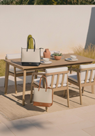 Tote bicolor NOCO trenza negro