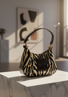 Gondola charol cebra negra