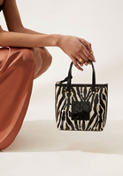 Mini bolso tote charol negro cebra0.4