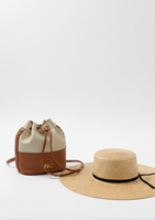 Bombonera NOCO bicolor trenza camel