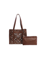 Bolso hombro DON ALGODON marron 