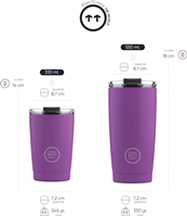 Vaso violeta cool bottles 330ml