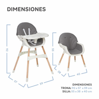 Trona MIKA gris