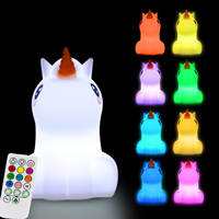 Lampara infantil multifuncion unicornio