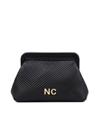 Bolso de mano plisado negro NOCO
