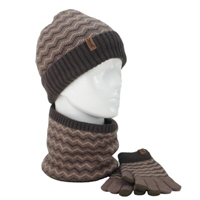 Set 3 piezas ZARUCHO gorro braga guantes